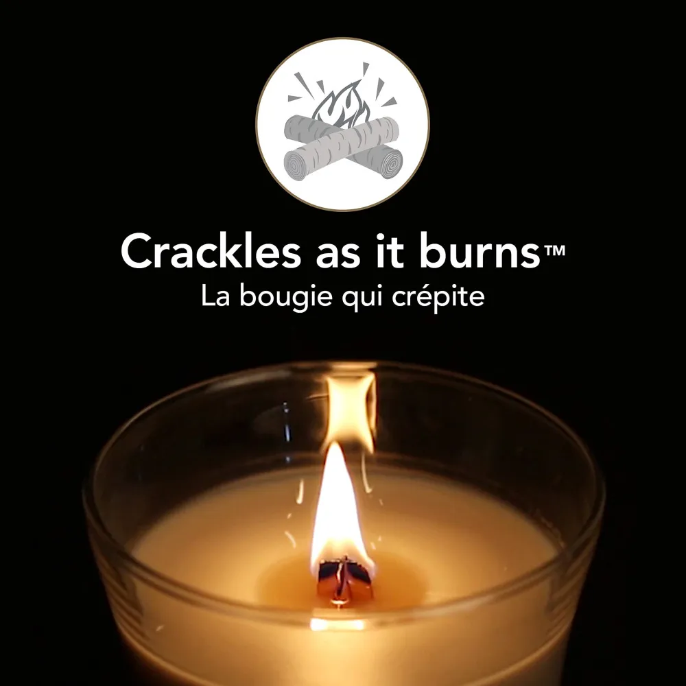 Bougie parfumée WoodWick Vanilla Bean avec mèche en bois 275 g