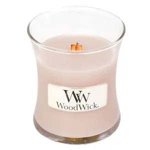 WoodWick Vanilla & Sea Salt bougie parfumée avec mèche en bois pour femmes