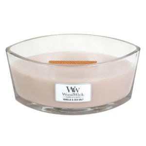 Bougie parfumée WoodWick Vanilla & Sea Salt avec mèche en bois 453,6 g
