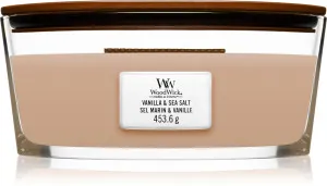 Bougie parfumée WoodWick Vanilla & Sea Salt avec mèche en bois 453,6 g