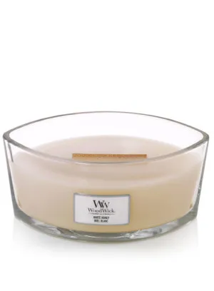 Bougie parfumée WoodWick White Honey avec mèche en bois pour homme