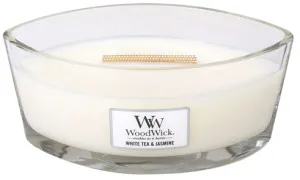 Bougie parfumée WoodWick White Tea & Jasmine avec mèche en bois 453,6 g