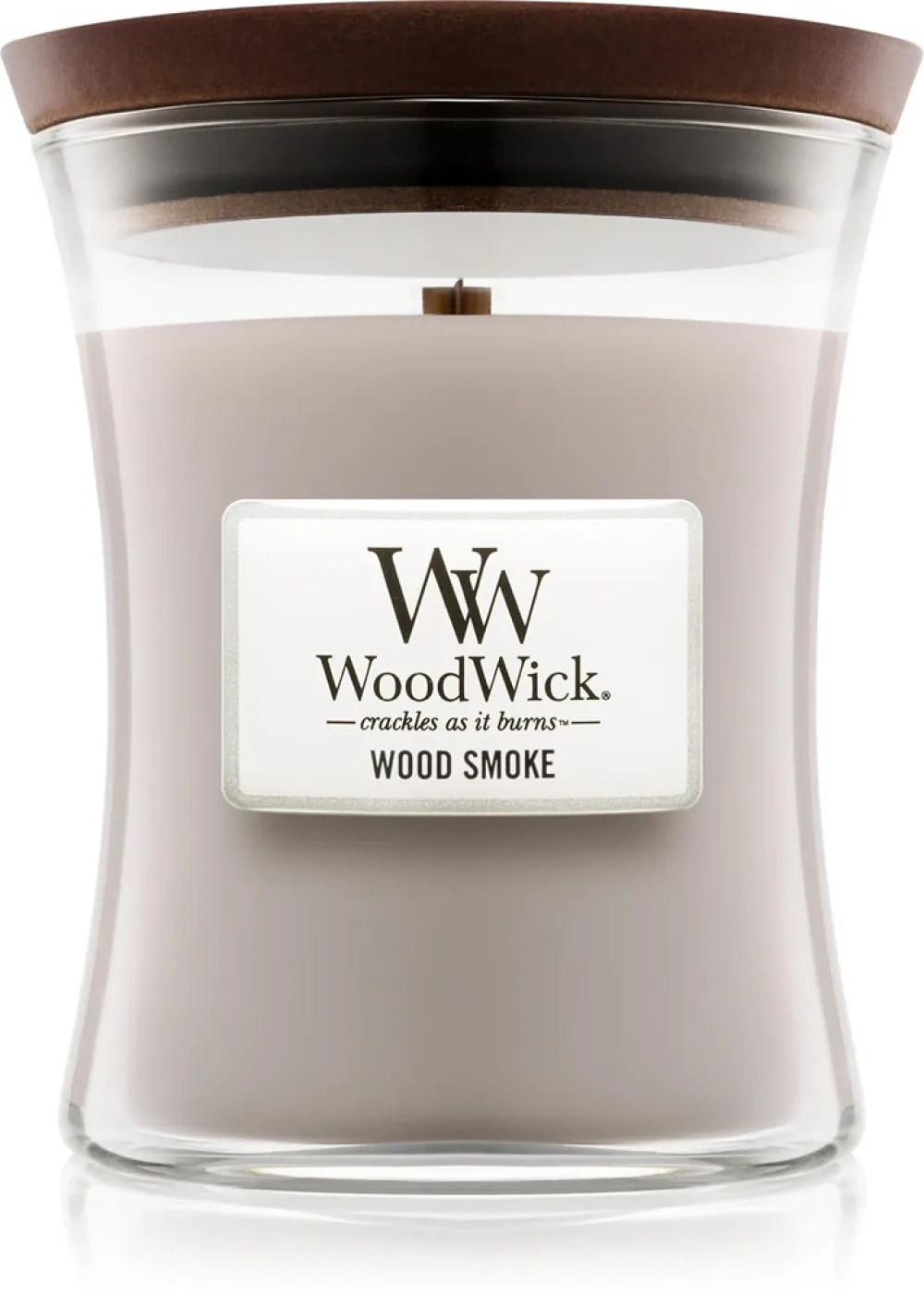 Bougie parfumée WoodWick Wood Smoke avec mèche en bois 275 g