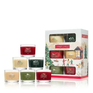 Yankee Candle Coffret cadeau de 6 mini bougies votives en verre