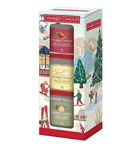 Holiday Party bougie votive en verre 3 x 37 g