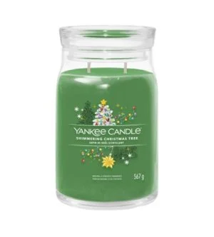 Yankee Candle Shimmering Christmas Tree bougie signature grand format 567 g