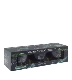 Bougie votive en verre Yankee Candle Lakefront Lodge 3 x 37 g