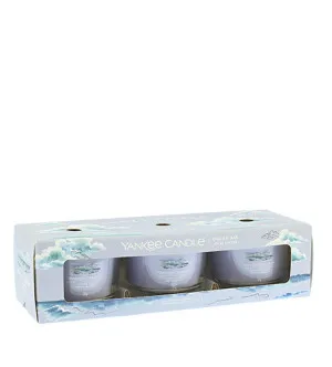 Yankee Candle Ocean Air bougie votive en verre 3 x 37 g