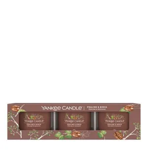 Bougie votive en verre Yankee Candle Praline & Birch 3 x 37 g