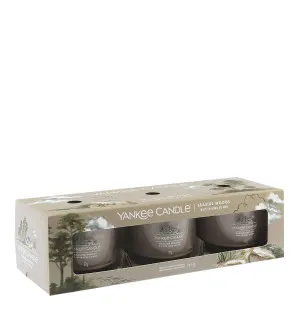 Yankee Candle Seaside Woods bougie votive en verre 3 x 37 g