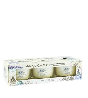 Bougie votive en verre Yankee Candle Snow Globe Wonderland 3 x 37 g