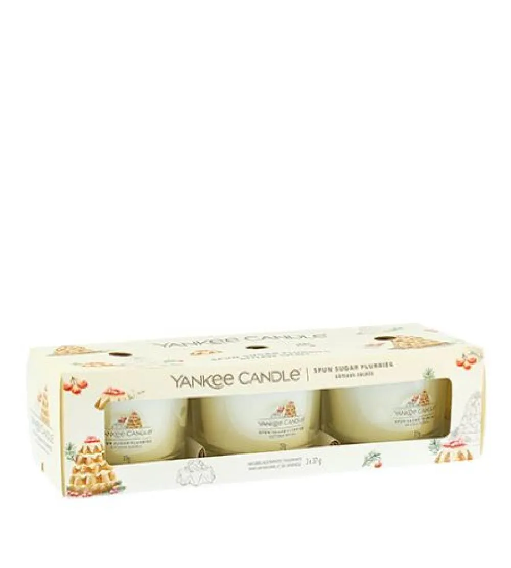 Spun Sugar Flurries bougie votive en verre 3 x 37 g 3x37 g