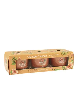 Bougie votive en verre Yankee Candle Tropical Breeze 3 x 37 g