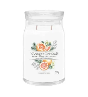 Bougie signature Yankee Candle White Spruce & Grapefruit grande 567 g