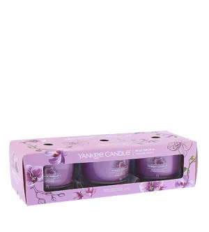 Yankee Candle Wild Orchid bougie votive en verre 3 x 37 g