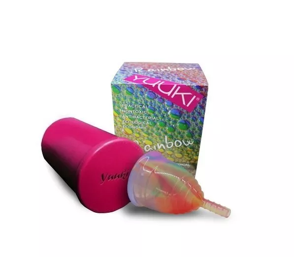 Yuuki Coupe menstruelle Rainbow - Large Soft - incl. coupe stérilisante
