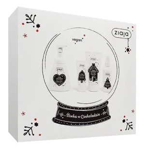Ziaja Choco Plum coffret cadeau gel douche 160 ml + mousse de douche 250 ml + crème pour les mains 50 ml + spray corporel