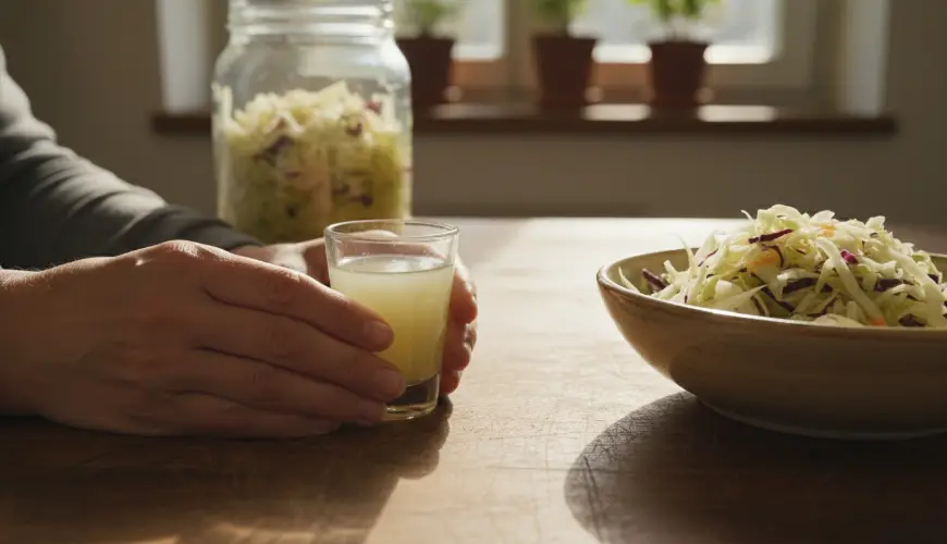 Probiotique maison à base de jus de choucroute pour chaque jour