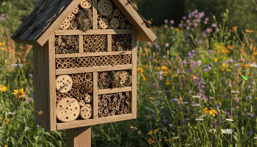 Un hôtel à insectes dans le jardin profitera à toute la nature