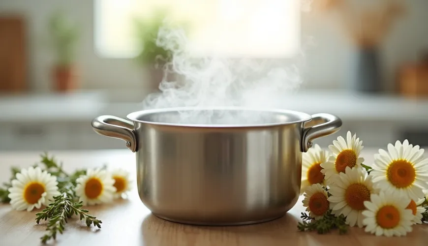 L'inhalation au-dessus d'une casserole est un truc éprouvé pour les problèmes respiratoires.