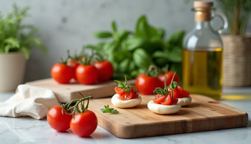 La simplicité des bouchées caprese vous séduira lors de chaque fête.