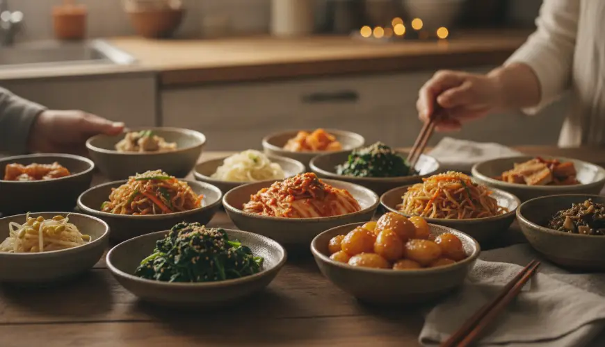 # Korejské přílohy banchan, které vydrží celý týden v lednici

## Co je banchan?

Banchan (반찬) jsou 