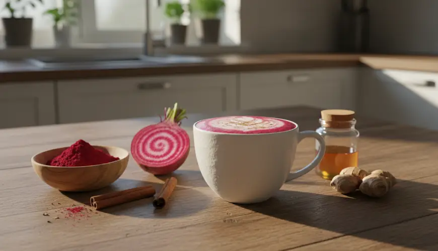 Le latté à la betterave rouge est bon pour la santé et le goût