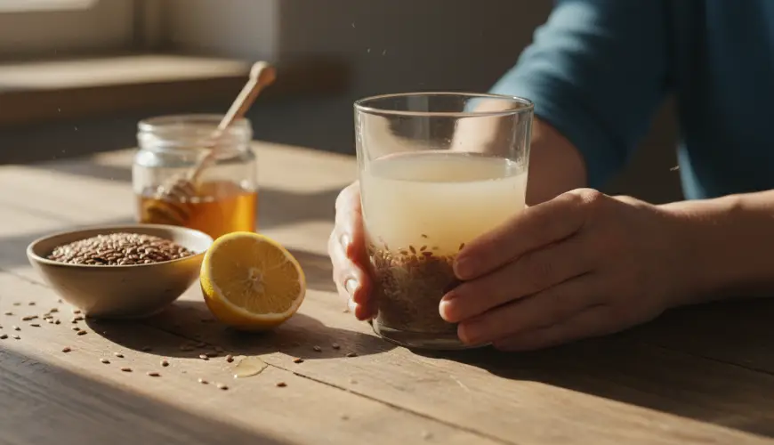 Sur les troubles digestifs, essayez la boisson au lin maison
