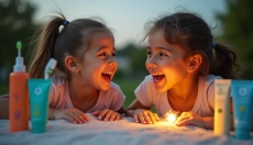 Les enfants et l'hygiène bucco-dentaire avec un révélateur de plaque dentaire pour enfants