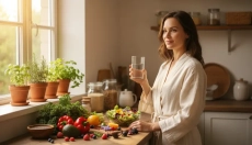 Belle peau comme résultat de saines habitudes quotidiennes
