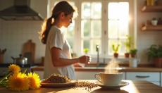 Café de pissenlit comme boisson durable sans caféine
