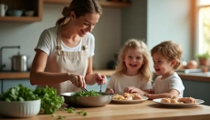 Les pâtes aux épinards et au poulet se préparent facilement en quelques minutes.