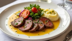 Tranches de bœuf durables à la moutarde pour une cuisine moderne