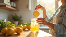 L'eau avec du citron le soir aide à la détoxification et à un meilleur sommeil.