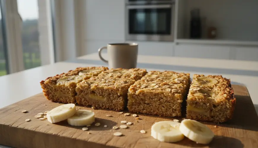 Tranches d'avoine au four avec banane vous rassasieront jusqu'au déjeuner
