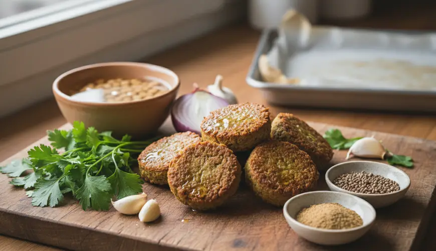 Falafel maison à base de pois chiches rôtis sans friture