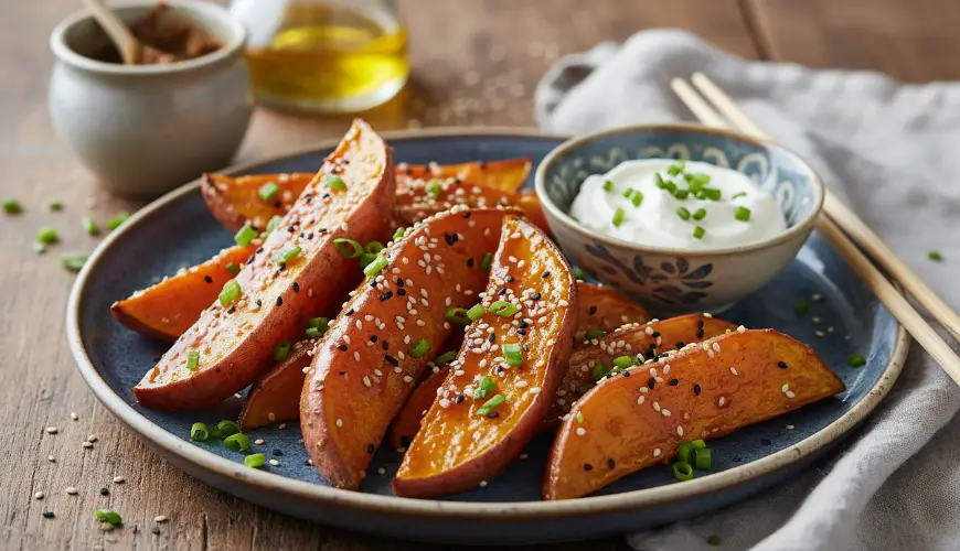 Essayez les patates douces glacées au miso en accompagnement