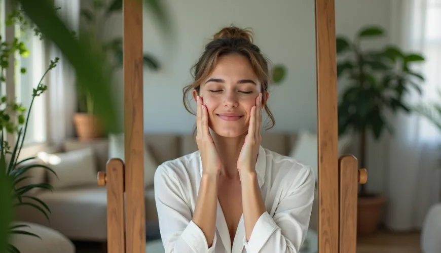 Raffermissez votre visage grâce au yoga facial et profitez de la beauté naturelle.