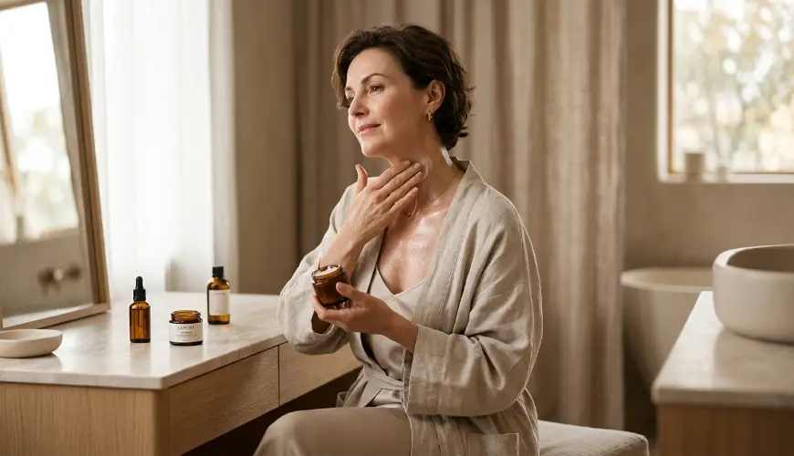 Le ralentissement du vieillissement du cou et du décolleté commence par des soins quotidiens